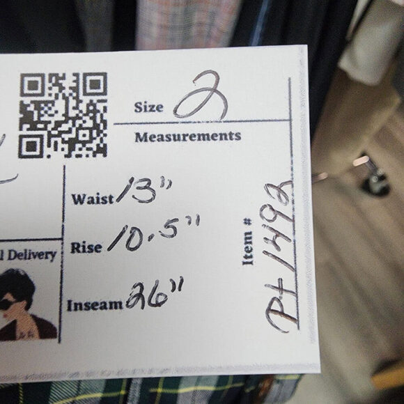 Urban Outfitters Green Plaid Tartan Cropped Pants Size 2 - Picture 10 of 10